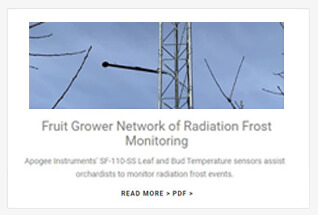 Apogee Instruments leaf and bud temperature sensor case studies.